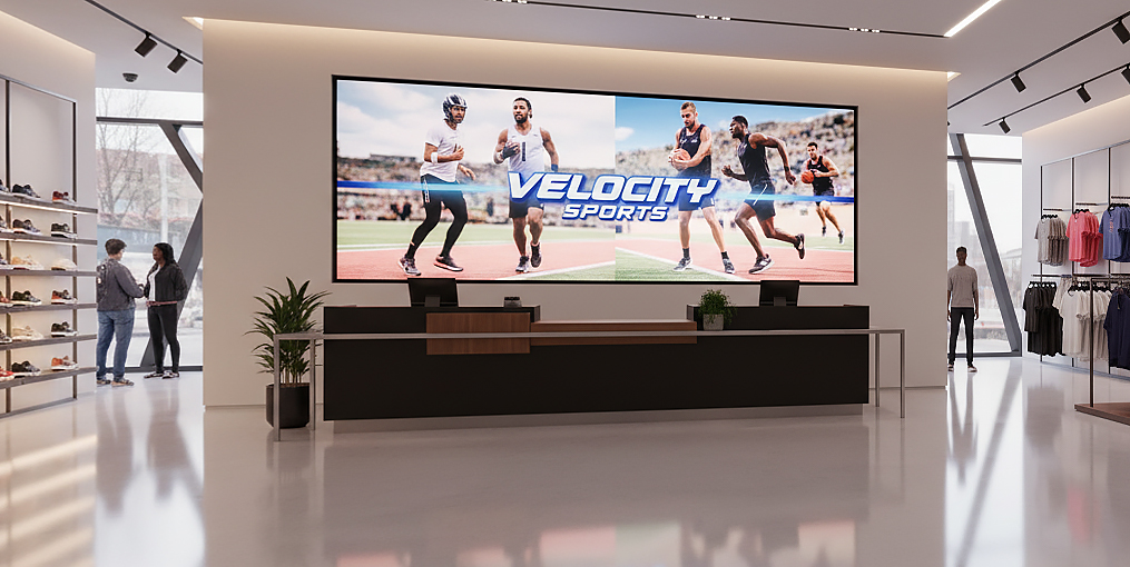 LED screen 3.8x2 MultiRu in the mall